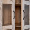 WOODEN DOUBLE DOOR BOOKCASE W GLASS 110x45x200CM