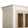 WOODEN DOUBLE DOOR BOOKCASE W GLASS 110x45x200CM