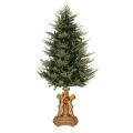 XMAS GOLD RESIN CHILDREN STANDING ON A TREE 86X72X130CM
