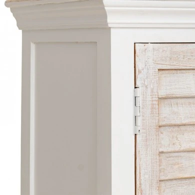 WHITE VINTAGE WOODEN BOOKCASE 180X45X220CM