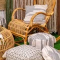 RATTAN ROCKING ARMCHAIR 62X107X93CM