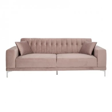 ΣΑΠΙΟ ΜΗΛΟ ΒΕΛΟΥΔΙΝΟΣ 3ΘΕΣΙΟΣ ΚΑΝΑΠΕΣ ΜΕ ΑΣΗΜΙ ΜΕΤΑΛΛΙΚΑ ΠΟΔΙΑ 236Χ86Χ85ΕΚ LEGS KD