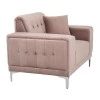 DUSTY PINK VELVET ARMCHAIR 114X86X85CM W SILVER METAL LEGS KD