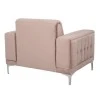 DUSTY PINK VELVET ARMCHAIR 114X86X85CM W SILVER METAL LEGS KD