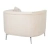 CREAM VELVET ARMCHAIR 106X96X73CM W SILVER METAL LEGS KD