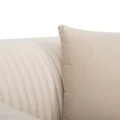 CREAM VELVET ARMCHAIR 106X96X73CM W SILVER METAL LEGS KD