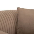 BROWN VELVET ARMCHAIR 106X96X73CM W SILVER METAL LEGS KD