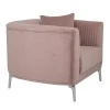 DUSTY PINK VELVET ARMCHAIR 106X96X73CM W SILVER METAL LEGS KD