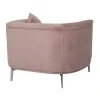 DUSTY PINK VELVET ARMCHAIR 106X96X73CM W SILVER METAL LEGS KD