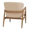 NATURAL OAK WOOD ARMCHAIR WITH CREAM CUSHION 71X73X83,5CM