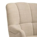 BEIGE FABRIC ARMCHAIR WITH WOODEN OAK LEGS 67,5X73X91,5CM