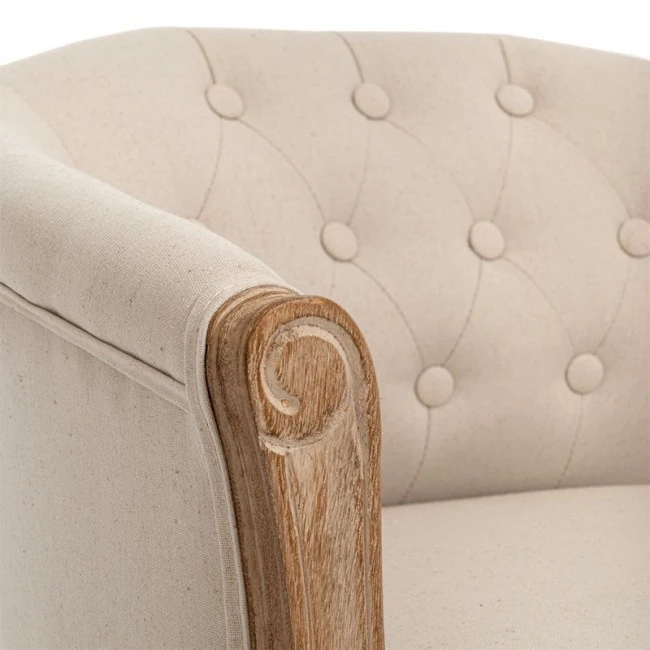 GREY VELVET ARMCHAIR 61X61X71CM