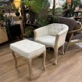 GRAY WOODEN STOOL 50X36X47CM