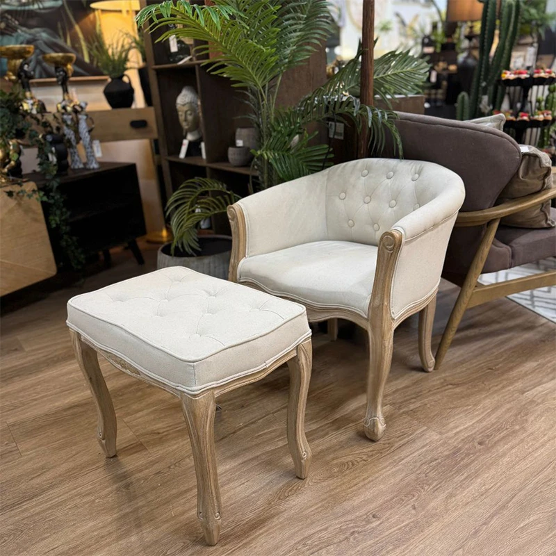 GRAY WOODEN STOOL 50X36X47CM