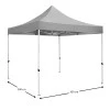 Kiosk with metal frame and waterproof fabric in grey color 3x3m