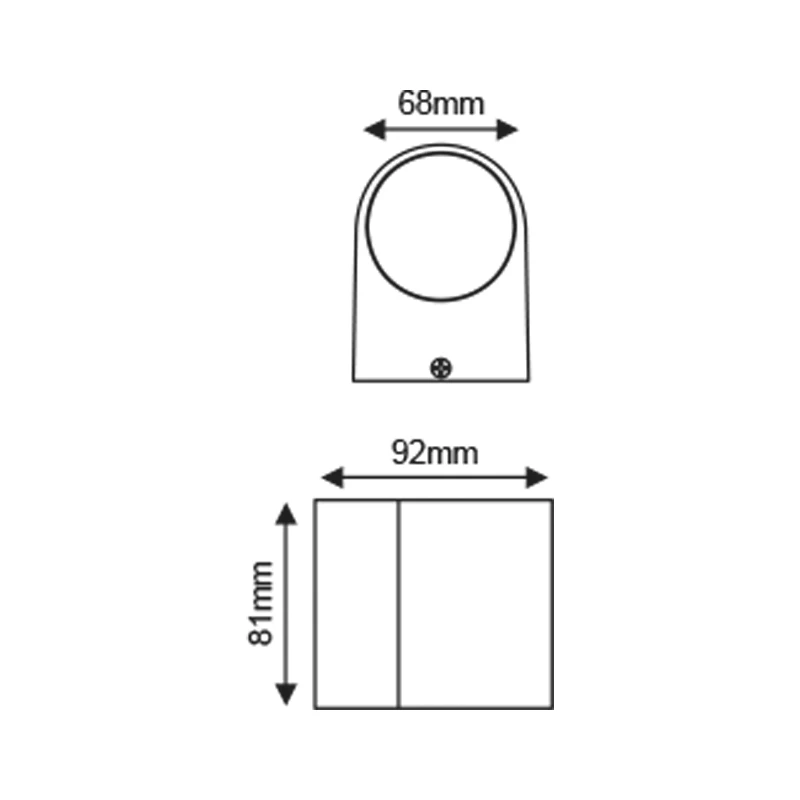Wall sconce IP65 35W aluminum color white matt 6.8x9.2x8.1cm.
