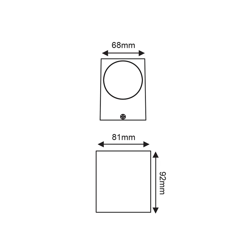 Wall light IP65 35W aluminum color gray 6.8x8.1x9.2cm.