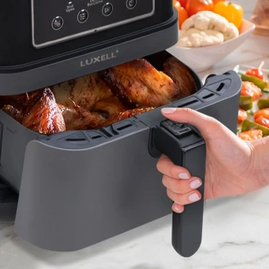 LUXELL AirFryer with detachable bucket 7.5lt color black 1550-1850W