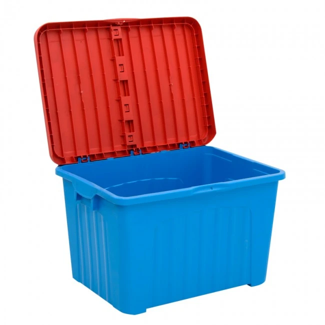 Panodra polypropylene trunk in blue - red color 80x58x51cm.