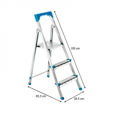 Gi200 Perilla metal ladder 2+1 steps 60cm.