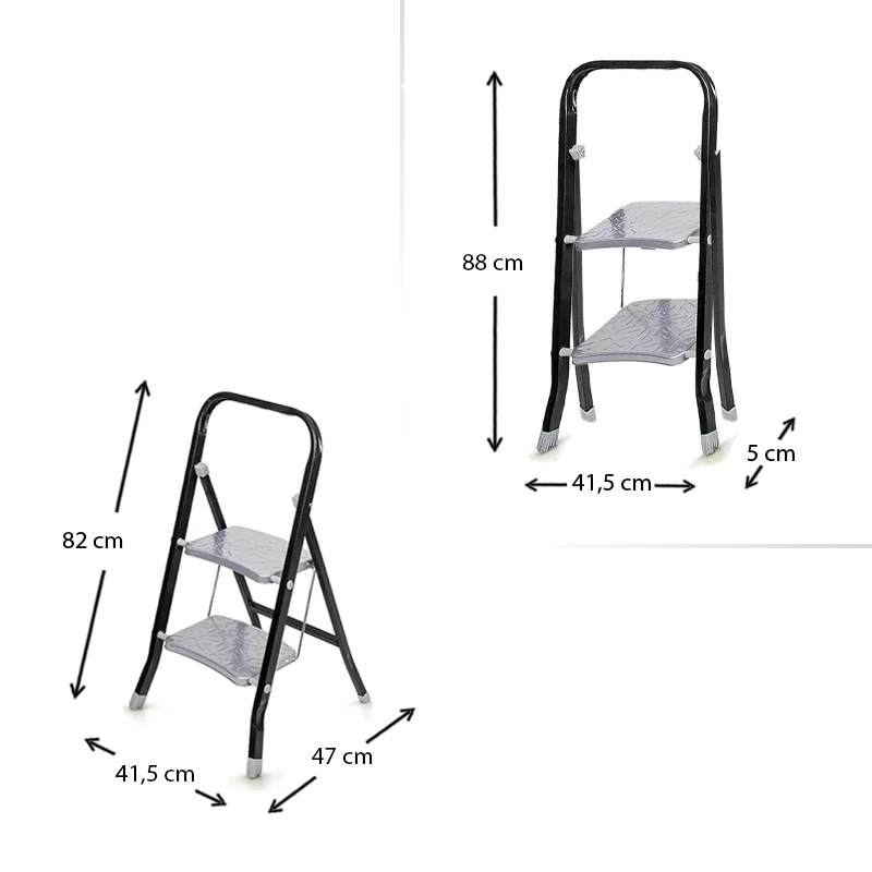 Class Perilla metallic 2 steps stepladder 45cm.