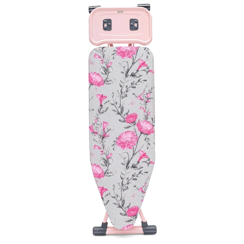 Adriana Perilla metallic ironing board in pink color 125x45x93cm.