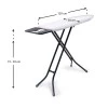 Present Lux Perilla metallic ironing board in anthracite color 120x38x93cm.