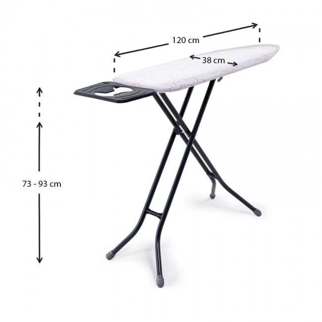 Present Lux Perilla metallic ironing board in anthracite color 120x38x93cm.