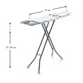 Alsu Perilla metallic ironing board in anthracite color 97x30x90cm.