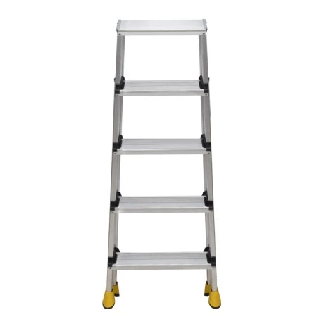 Σκάλα Double Step Perilla αλουμινίου 5+5 σκαλοπάτια 103εκ.