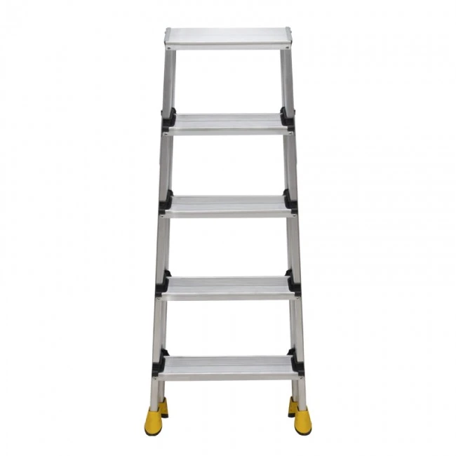 Σκάλα Double Step Perilla αλουμινίου 5+5 σκαλοπάτια 103εκ.