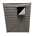 Perilla fabric wardrobe in grey color 117x48x145cm.