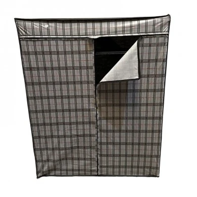 Perilla fabric wardrobe in grey color 117x48x145cm.