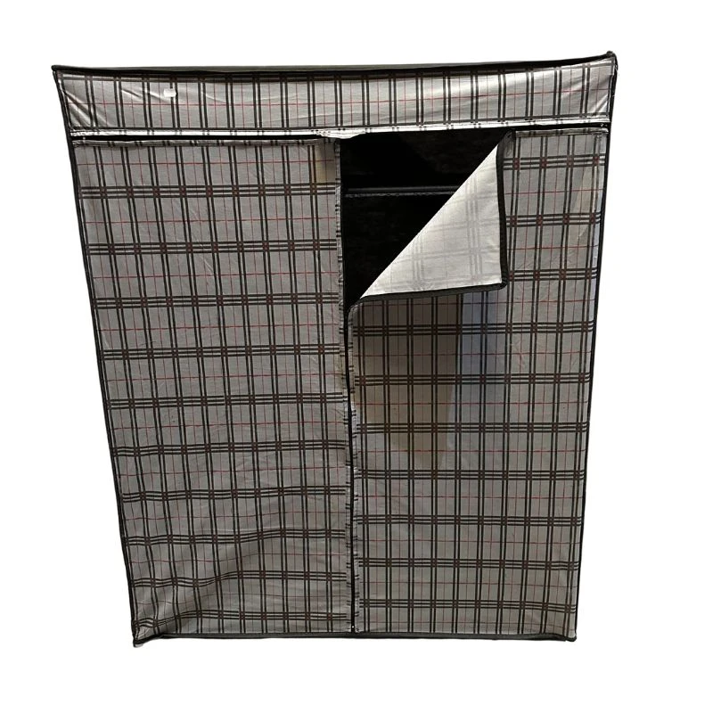 Perilla fabric wardrobe in grey color 117x48x145cm.