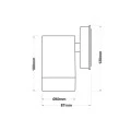 Wall sconce LED IP65 3W color white 6x8.7x12cm.