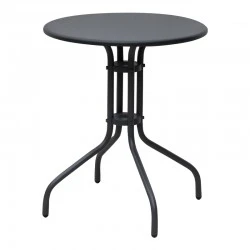 Metal garden table in black color Ø60x70cm.
