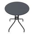 Metal garden table in black color Ø60x70cm.