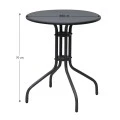 Metal garden table in black color Ø60x70cm.