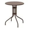 Metal garden table in brown color Ø60x70cm.