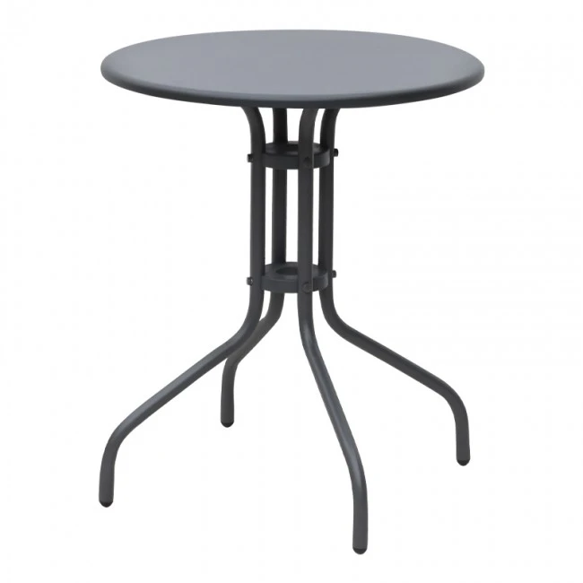 Metal garden table in grey color Ø60x70cm.