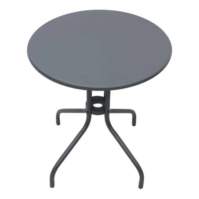 Metal garden table in grey color Ø60x70cm.