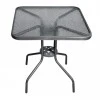 Metal garden table in anthracite color with tempered glass 70x70x72cm