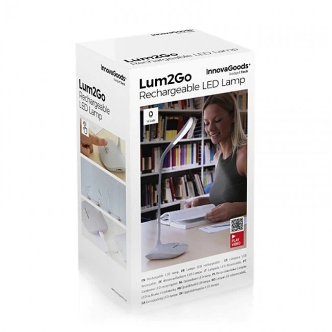 Innovagoods V0103192 Rechargeable touch LED desk lamp in white  Innovagoods V0103192