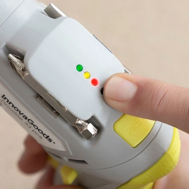 Ηλεκτρικό κατσαβίδι Innovagoods V0103218 Drivelite πολλαπλών θέσεων με αξεσουάρ 33 τεμάχια 7x5x23εκ.