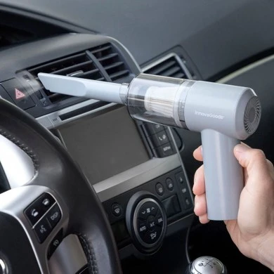 Rechargeable wireless mini vacuum cleaner gray color 16.5x16x5.5cm.