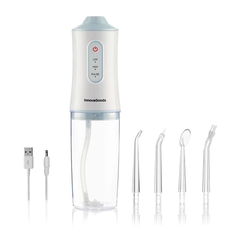 Οδοντικό Flosser φορητό επαναφορτιζόμενο InnovaGoods V0103481 χρώμα λευκό Ø6x21,3εκ.
