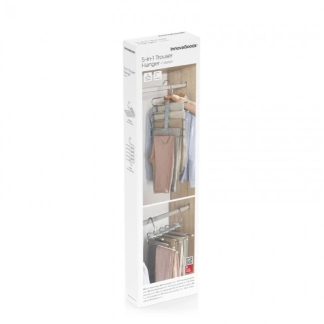 Pants hanger Havser Innovagoods V0103543 metal color silver 23x18x24cm.