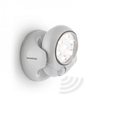 Led light with motion sensor 360 degrees gray color 12x14x12cm.