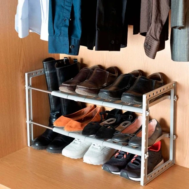 Bathroom - kitchen shelf / Shoe rack expandable 37.5-66.5x28x38cm.