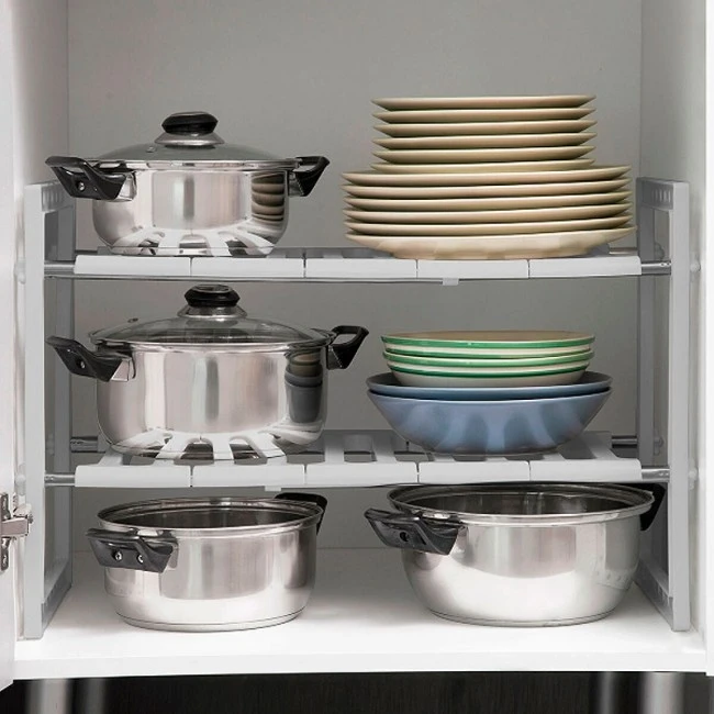 Bathroom - kitchen shelf / Shoe rack expandable 37.5-66.5x28x38cm.
